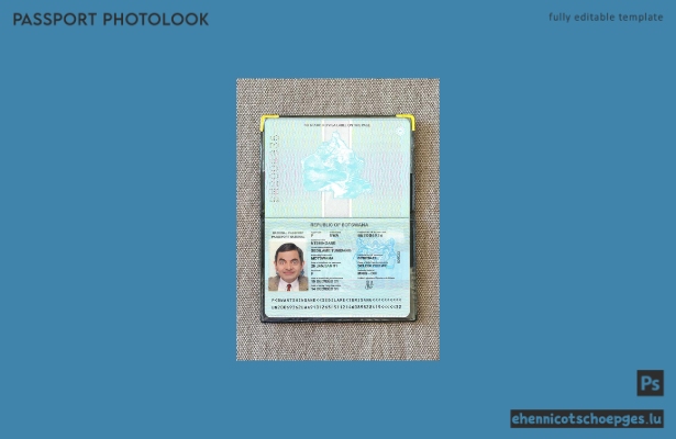 Botswana-Reisepass 2021-heute: Beispielansicht des Passfotos